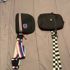 2 bags, one sling, and one shoulder bag.